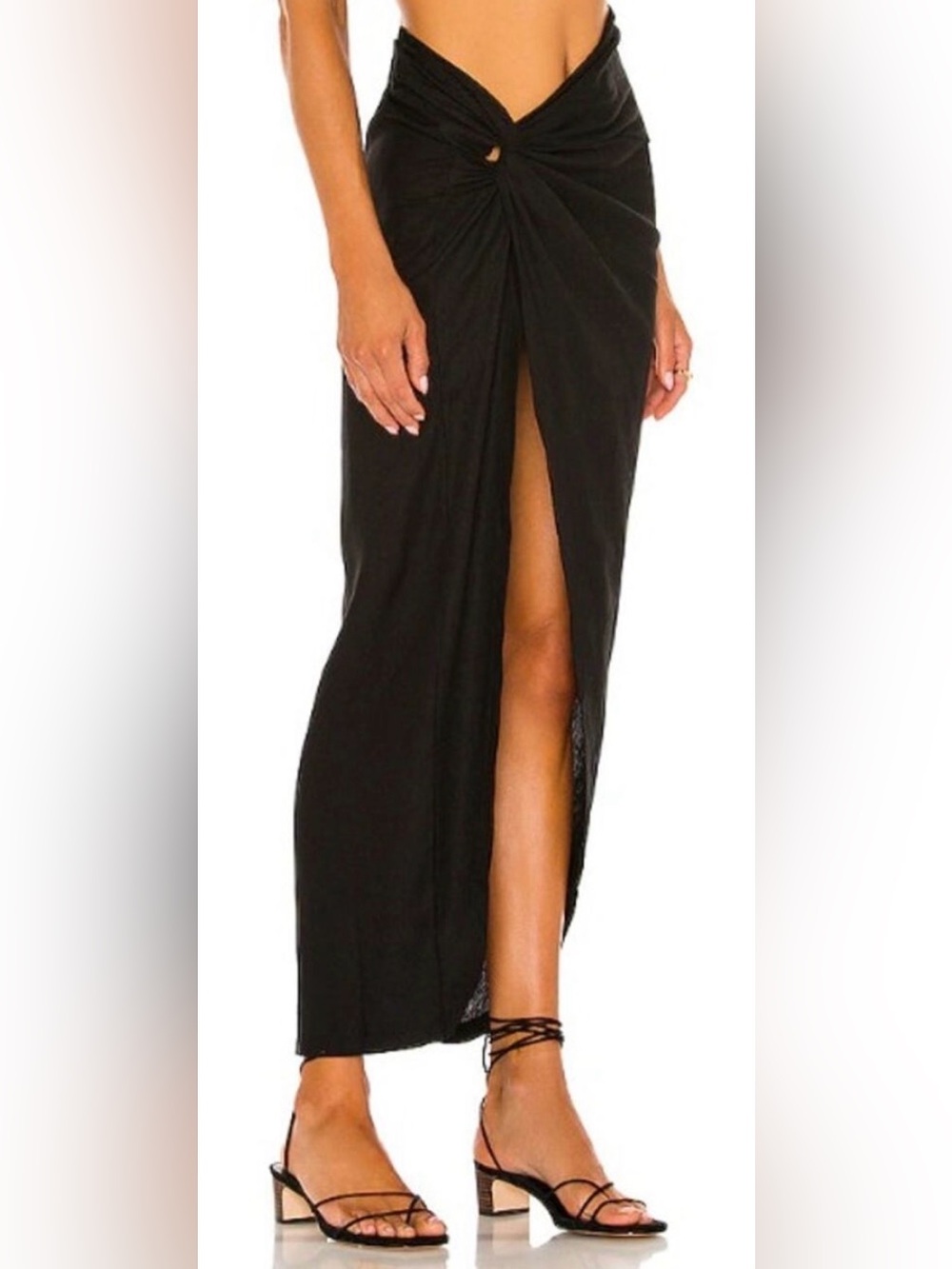 NWT OW Collection Iris Skirt in Black Caviar Sz. 4